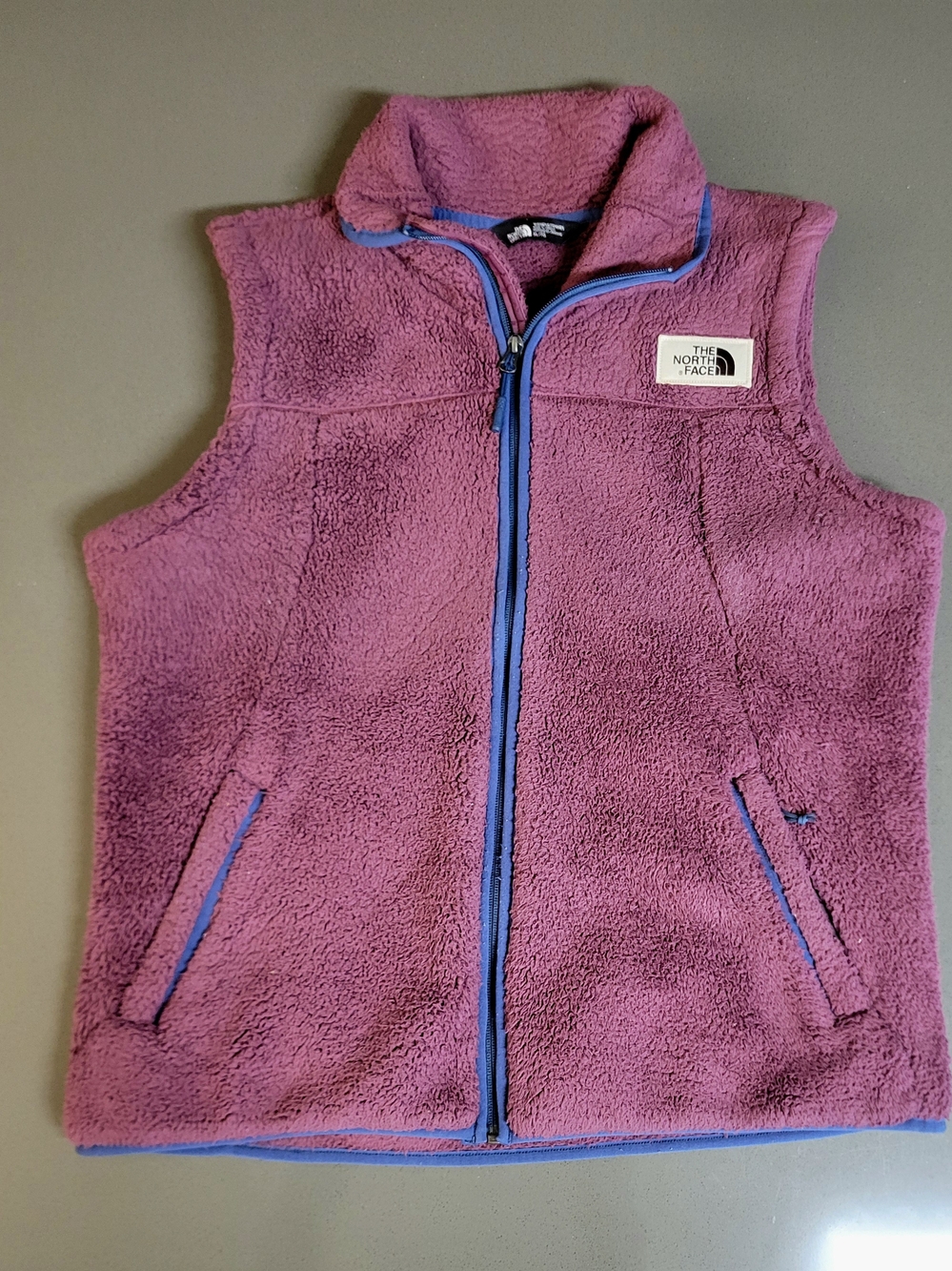 The North Face Women's Campshire High-Pile Sherpa Fleece Vest - Plum Purple/Blue